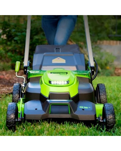 Купить аккумуляторную газонокосилку Greenworks GD60LM61 TwinForce (самоходная, 60v, 61 см, мульчирование) БЕЗ АКБ и ЗУ (2519107)