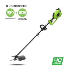 Аккумуляторный триммер GREENWORKS (Гринворкс) GD40BC4 (1301507UB) с АКБ 4 Ah и ЗУ