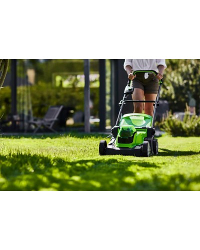 Аккумуляторная газонокосилка GREENWORKS (Гринворкс) G24X2LM41 (2512607UD) c 2-мя АКБ 4 Ah и ЗУ