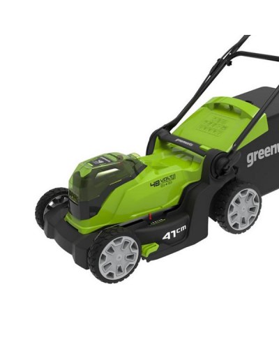 Аккумуляторная газонокосилка GREENWORKS (Гринворкс) G24X2LM41 (2512607UD) c 2-мя АКБ 4 Ah и ЗУ