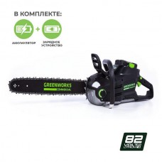 Аккумуляторная электропила GREENWORKS (Гринворкс) GC82CS25 (2007507UA) с АКБ 2,5 Ah и ЗУ