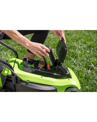 Аккумуляторная газонокосилка GREENWORKS (Гринворкс) G24X2LM41 (2512607UD) c 2-мя АКБ 4 Ah и ЗУ