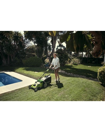 Аккумуляторная газонокосилка GREENWORKS (Гринворкс) G40LM49DB (2500207) без АКБ и ЗУ (несамоходная, два ножа TwinForce)