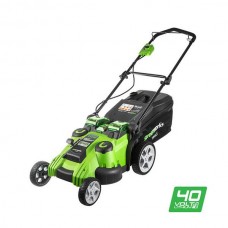 Аккумуляторная газонокосилка GREENWORKS (Гринворкс) G40LM49DB (2500207) без АКБ и ЗУ (несамоходная, два ножа TwinForce)