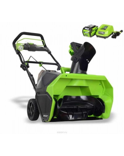 Купить аккумуляторный снегоуборщик GREENWORKS (Гринворкс) GD40SB 40V 51 см (2600607) с АКБ 4 Ah и ЗУ