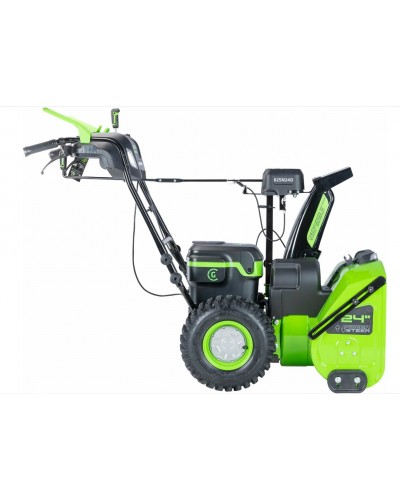 Купить аккумуляторный самоходный снегоуборщик GREENWORKS (Гринворкс) GD82ST56 82V 61 см (2602807U3A) c 3-мя АКБ 2,5 Ah и ЗУ