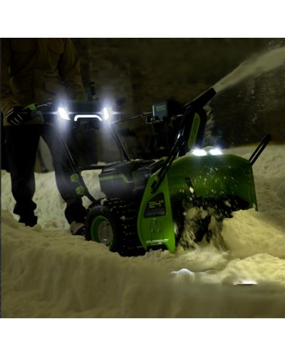 Купить аккумуляторный самоходный снегоуборщик GREENWORKS (Гринворкс) GD82ST56 82V 61 см (2602807U3A) c 3-мя АКБ 2,5 Ah и ЗУ