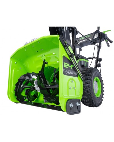 Купить аккумуляторный самоходный снегоуборщик GREENWORKS (Гринворкс) GD82ST56 82V 61 см (2602807U3A) c 3-мя АКБ 2,5 Ah и ЗУ