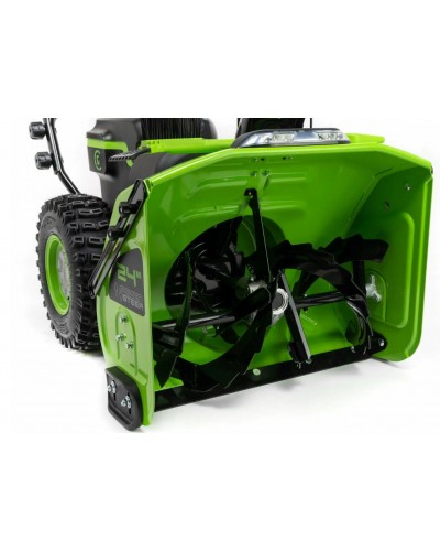 Купить аккумуляторный самоходный снегоуборщик GREENWORKS (Гринворкс) GD82ST56 82V 61 см (2602807U3A) c 3-мя АКБ 2,5 Ah и ЗУ