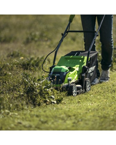 Купить несамоходную аккумуляторную газонокосилку GREENWORKS (Гринворкс) G40LM35K4. БЕЗ АКБ и ЗУ (2501907) Купить несамоходную аккумуляторную газонокосилку GREENWORKS (Гринворкс) G40LM35K4. БЕЗ АКБ и ЗУ (2501907)