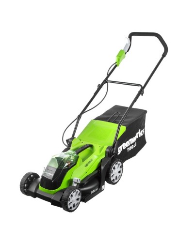 Купить несамоходную аккумуляторную газонокосилку GREENWORKS (Гринворкс) G40LM35K4. БЕЗ АКБ и ЗУ (2501907)