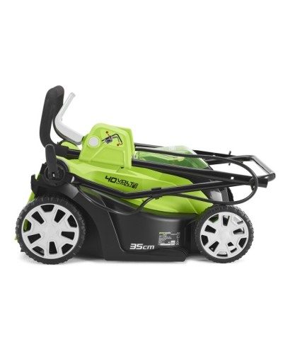 Купить несамоходную аккумуляторную газонокосилку GREENWORKS (Гринворкс) G40LM35K4. БЕЗ АКБ и ЗУ (2501907) Купить несамоходную аккумуляторную газонокосилку GREENWORKS (Гринворкс) G40LM35K4. БЕЗ АКБ и ЗУ (2501907)