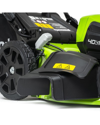 Несамоходная аккумуляторная газонокосилка GREENWORKS (Гринворкс) GD40LM46HP (2514407UH) с двумя АКБ 4 Ah и ЗУ