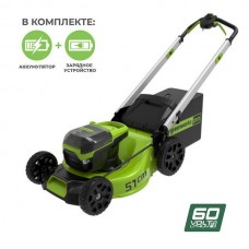 Аккумуляторная газонокосилка GREENWORKS (Гринворкс) GD60LM51SP c АКБ 2Ah и ЗУ (2514307UA)