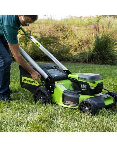 Аккумуляторная газонокосилка GREENWORKS (Гринворкс) GD60LM51SP c АКБ 4 Ah и ЗУ (2514307UB) Аккумуляторная газонокосилка GREENWORKS (Гринворкс) GD60LM51SP c АКБ 4 Ah и ЗУ (2514307UB)