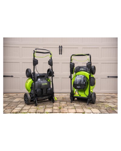 Купить аккумуляторную газонокосилку GREENWORKS (Гринворкс) GC82LM61S TwinForce с АКБ 5Ah и ЗУ (2515607UB)