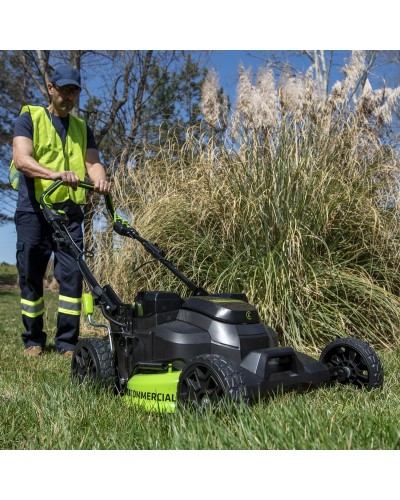 Купить аккумуляторную газонокосилку GREENWORKS (Гринворкс) GC82LM61S TwinForce с АКБ 5Ah и ЗУ (2515607UB)