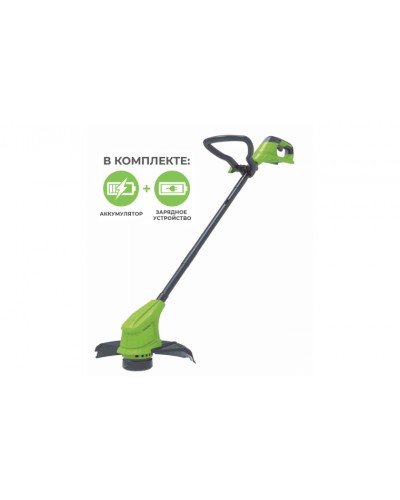 Аккумуляторный триммер GREENWORKS (Гринворкс) G24LT25K2 (2107207SA) с АКБ 2 Ah и ЗУ