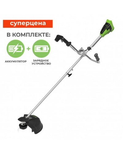 Аккумуляторный триммер GREENWORKS (Гринворкс) GD40BCB (2105707UG) с АКБ 5 Ah и ЗУ