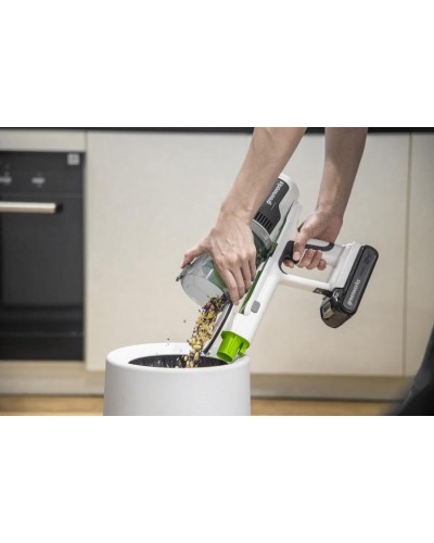 Купить аккумуляторный вертикальный пылесос GREENWORKS (Гринворкс) GD24SVK4D White 24В (в комплекте АКБ 4А/ч + ЗУ)