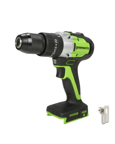 Аккумуляторная дрель-шуруповерт GREENWORKS (Гринворкс) GD24DD60 (3704107) бесщеточная без АКБ и ЗУ