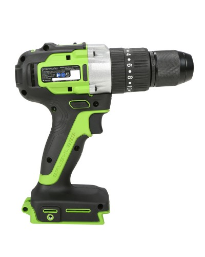 Аккумуляторная дрель-шуруповерт GREENWORKS (Гринворкс) GD24DD60 (3704107) бесщеточная без АКБ и ЗУ