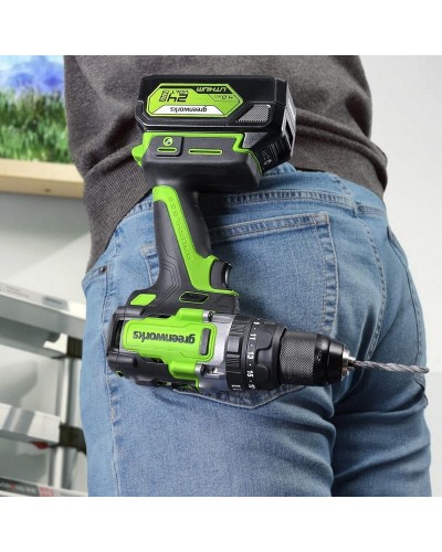 Аккумуляторная дрель-шуруповерт GREENWORKS (Гринворкс) GD24DD90 (3707507) бесщеточная без АКБ и ЗУ