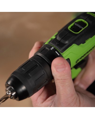 Аккумуляторная дрель-шуруповерт GREENWORKS (Гринворкс) GD24DD35 (3704007UA) бесщеточная с АКБ 2 Ah и ЗУ