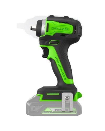 Аккумуляторный ударный бесщеточный гайковерт GREENWORKS (Гринворкс) G24IW200 (3803607) без АКБ и ЗУ