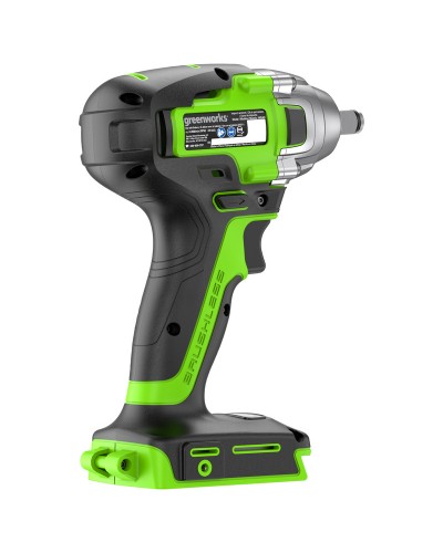 Аккумуляторный ударный бесщеточный гайковерт GREENWORKS (Гринворкс) GD24IW400 (3802907) без АКБ и ЗУ