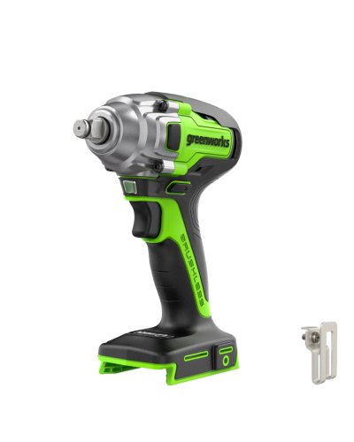 Аккумуляторный ударный бесщеточный гайковерт GREENWORKS (Гринворкс) GD24IW400 (3802907) без АКБ и ЗУ