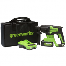 Аккумуляторный бесщеточный перфоратор GREENWORKS (Гринворкс) GD24SDS2 (3803007UB) с АКБ 4 Ah и ЗУ