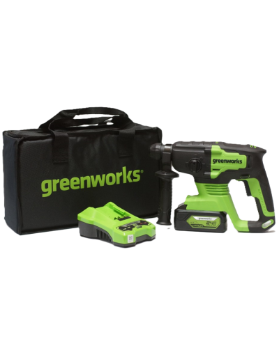 Аккумуляторный бесщеточный перфоратор GREENWORKS (Гринворкс) GD24SDS2 (3803007UB) с АКБ 4 Ah и ЗУ