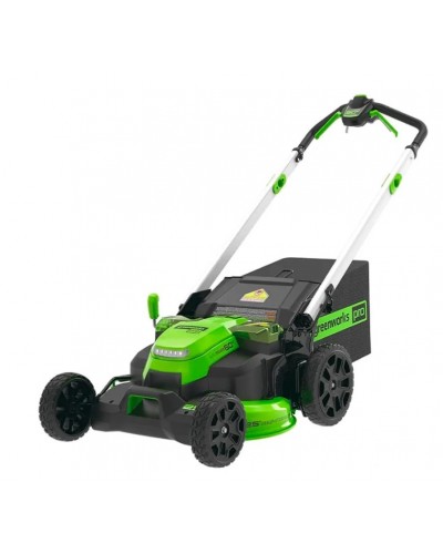Купить аккумуляторную газонокосилку Greenworks GD60LM61 TwinForce (самоходная, 60v, 61 см, мульчирование) с АКБ 4 Ач и ЗУ (2519107UB)
