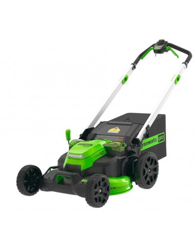 Купить аккумуляторную газонокосилку Greenworks GD60LM61 TwinForce (самоходная, 60v, 61 см, мульчирование) с ДВЕ АКБ 8 Ач и ЗУ (2519107U8)