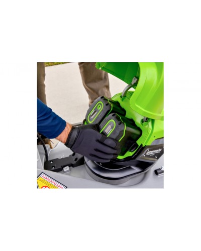 Купить аккумуляторную газонокосилкау Greenworks LM221S 82В (профессиональная серия 82V, 3 мотора DigiPro 4,0 кВт,) в комплекте АКБ 8 Ач-2 шт, двойное зарядное устройство (2519407U8)