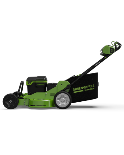 Купить профессиональную аккумуляторную газонокосилка GREENWORKS (Гринворкс) 82LM30S 82V серия OPTIMUS. В комплекте 3-х АКБ 5Ач и ЗУ для 2-х аккумуляторов (2519207U3B)