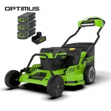Купить профессиональную аккумуляторную газонокосилка GREENWORKS (Гринворкс) 82LM30S 82V серия OPTIMUS. В комплекте 3-х АКБ 8Ач и ЗУ для 2-х аккумуляторов (2519207U3G)