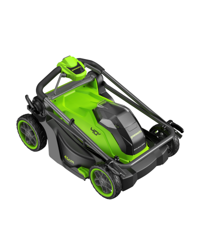 Купить несамоходную аккумуляторную газонокосилку Greenworks GD40LM411 с АКБ и ЗУ (2521007UB)