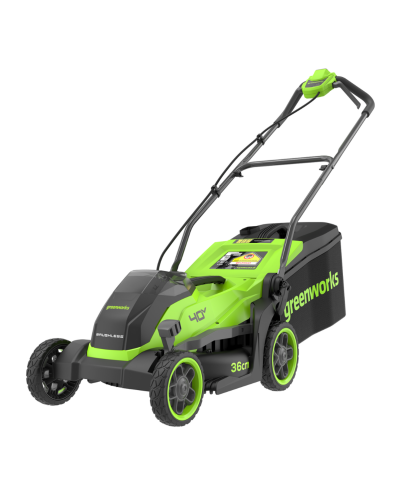 Купить аккумуляторную газонокосилку Greenworks 40В GD40LM361K4 с АКБ и ЗУ (2520807UB)