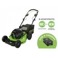 Аккумуляторная газонокосилка Greenworks GC82LM51SP2 82В (АКБ 5А/ч + ЗУ на 2 слота) ВТОРОЙ АККУМУЛЯТОР В ПОДАРОК!