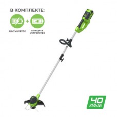 Аккумуляторный триммер GREENWORKS (Гринворкс) G40LT30 (2101507UB) с АКБ 4 Ah и ЗУ
